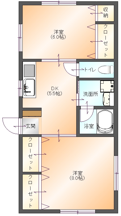 ティンクハウスⅢA(間取り