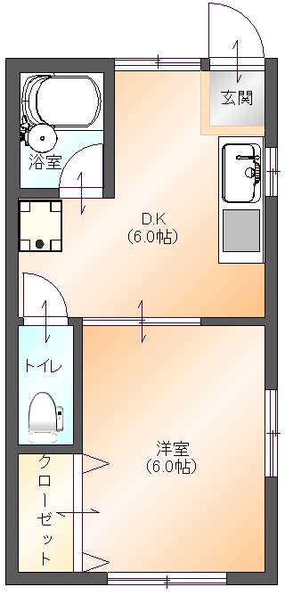 ティンクハウスⅢBC(間取り