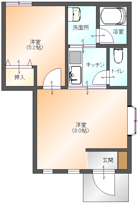 ピコリハイツ102(間取り