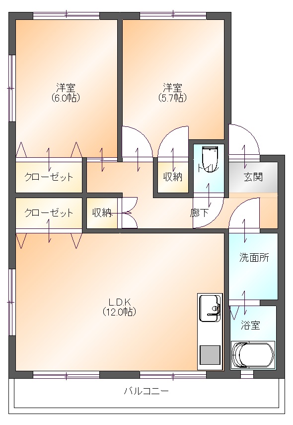 山﨑マンション(間取り