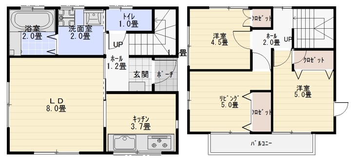 リバーコートCDE(間取り