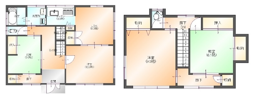 青馬貸家(間取り