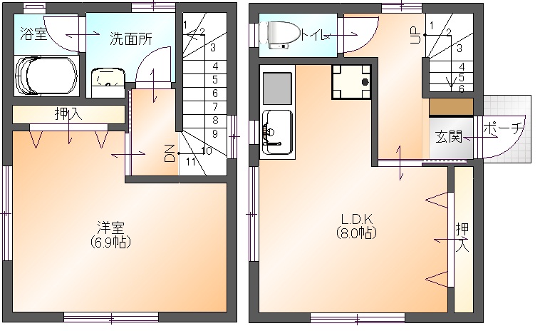 ハナコDE(間取り